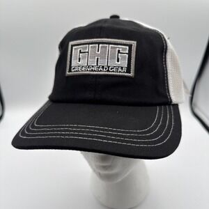AVERY GREENHEAD GEAR GHG LOGO MESH BACK TRUCKER‎ HAT BALL CAP BLACK GREY WHITE